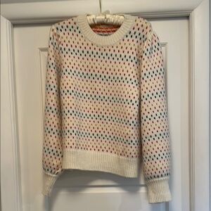 Alma Puff Sleeve Rainbow Sweater Marine Layer XL